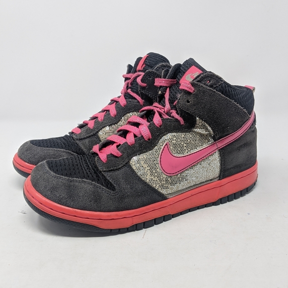 Nike Shoes | Nike Sb Dunk High Tops Womens Size 9 Pink Black | Poshmark